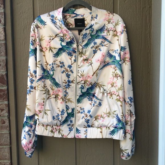 Forever 21 Jackets & Blazers - Forever 21 Festival bomber jacket satin floral L